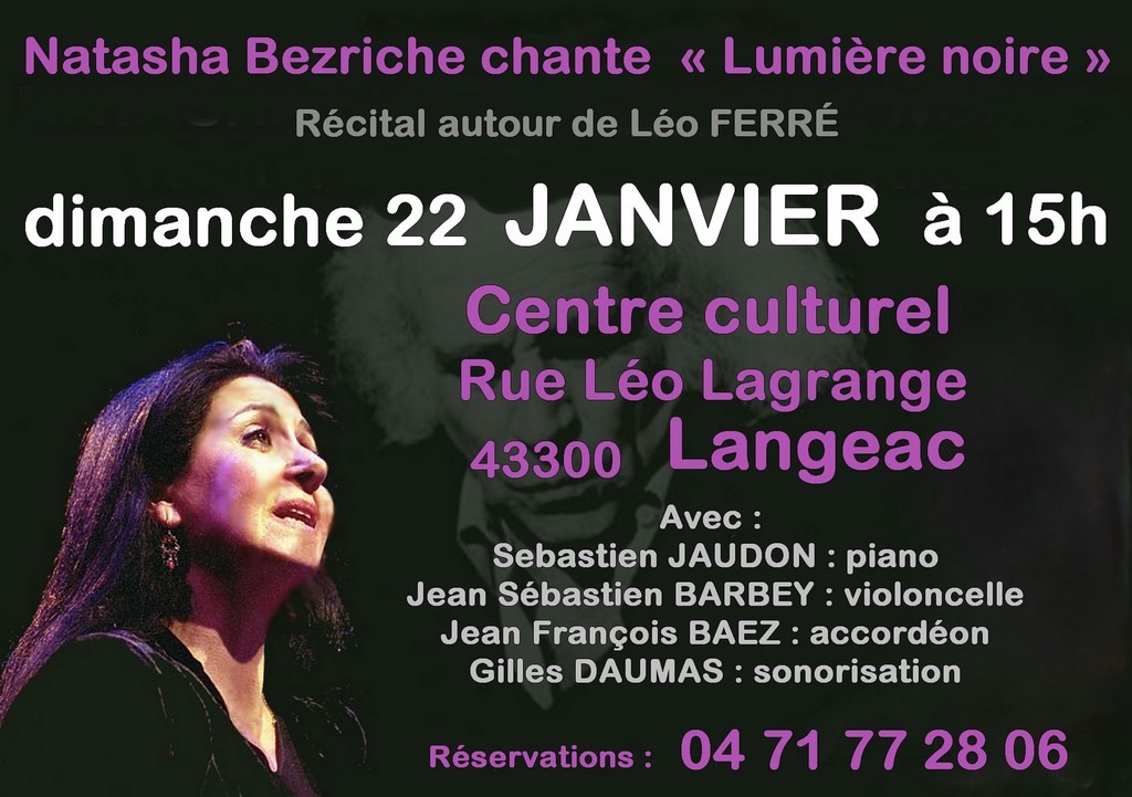 affiche : récital Léo Férré à Langeac