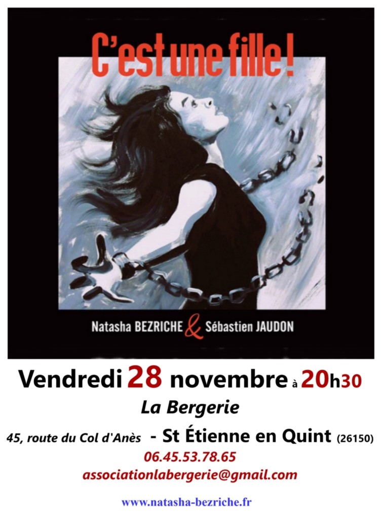 affiche d'un concert de chansons françaises à la Bererie de St Etienne en Quint le 28 novembre 2025