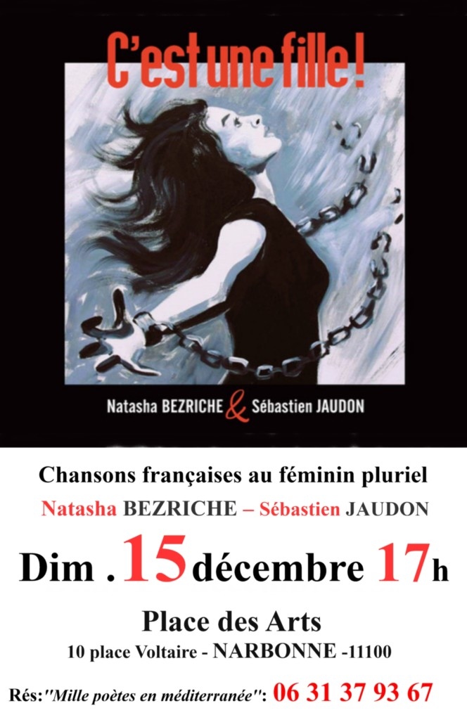 affiche spectacle de chansons françaises du 15 décembre 2024