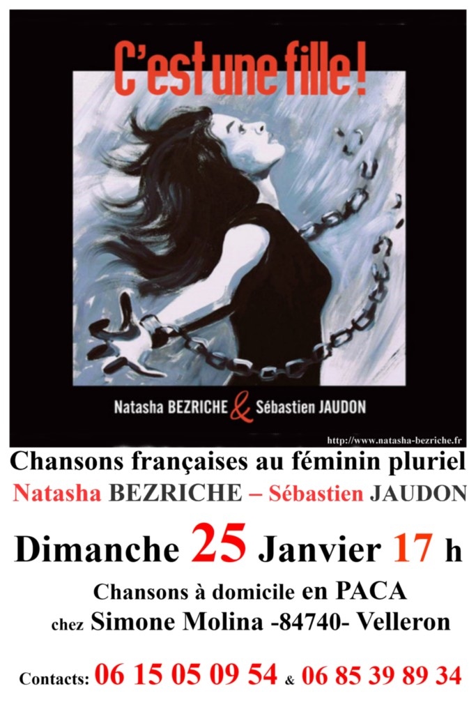 une affiche chanson française le dimanche 25 janvier 2026