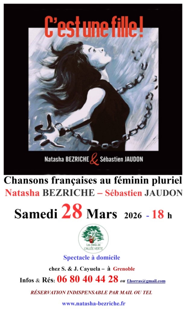 affiche concertde chanson française à domicile 28 mars 2026