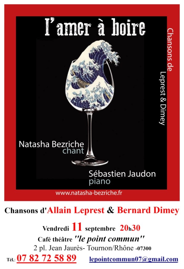 affiche du spectacle l'amer à boire du 11/09/2026