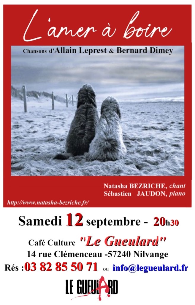 affiche spectacle l'amer à boire du 12/09/2026