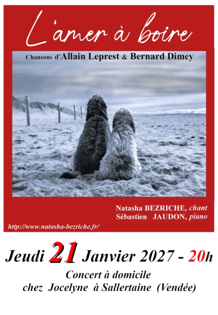 affiche du concert "l'amer à boire" du 21/01/2027