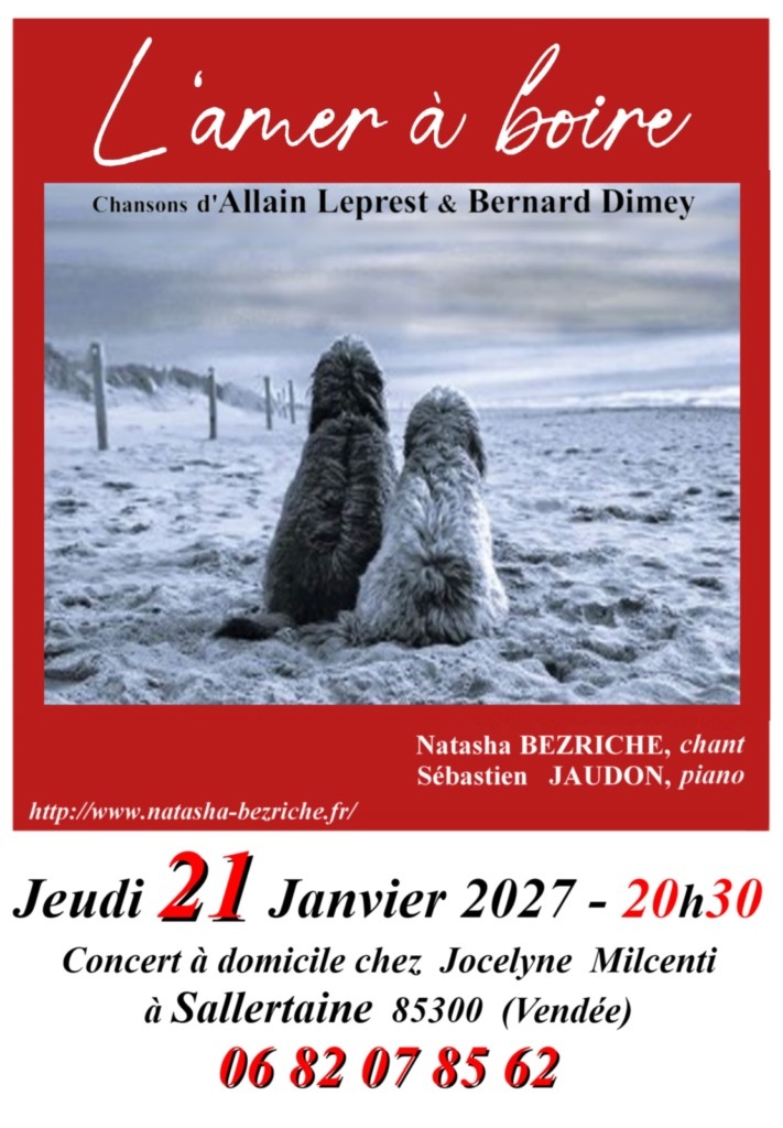 affiche du concert "l'amer à boire" du 21/01/2027