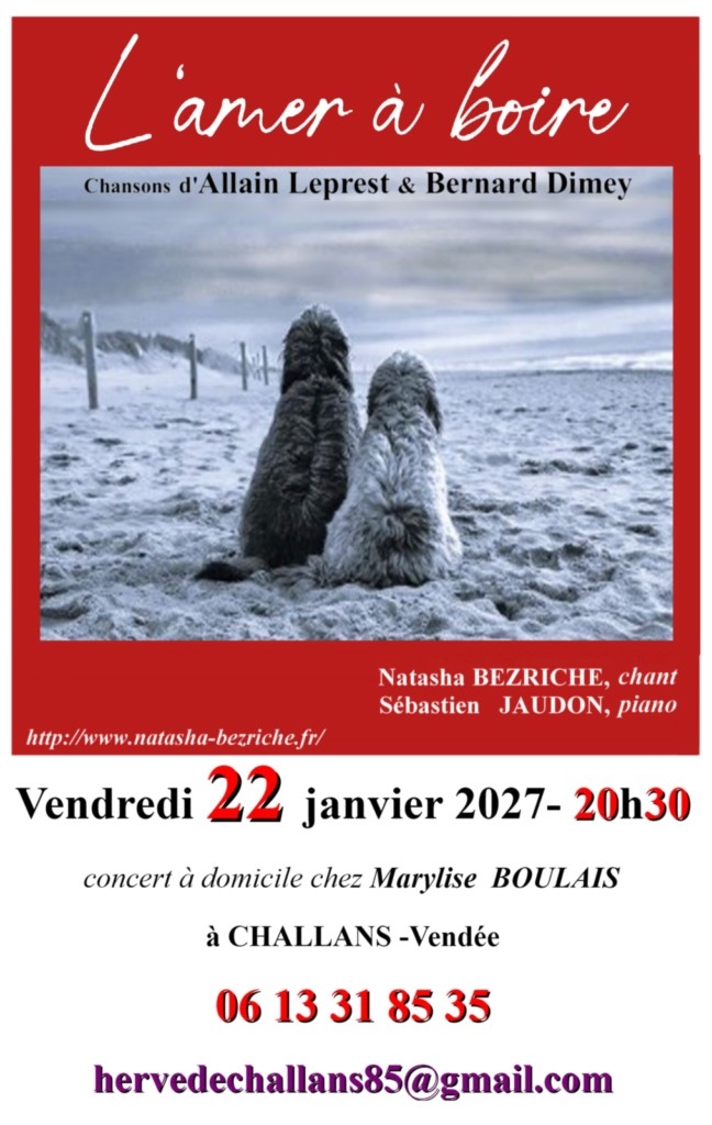 affiche du concert "l'amer à boire" du 22/01/2027