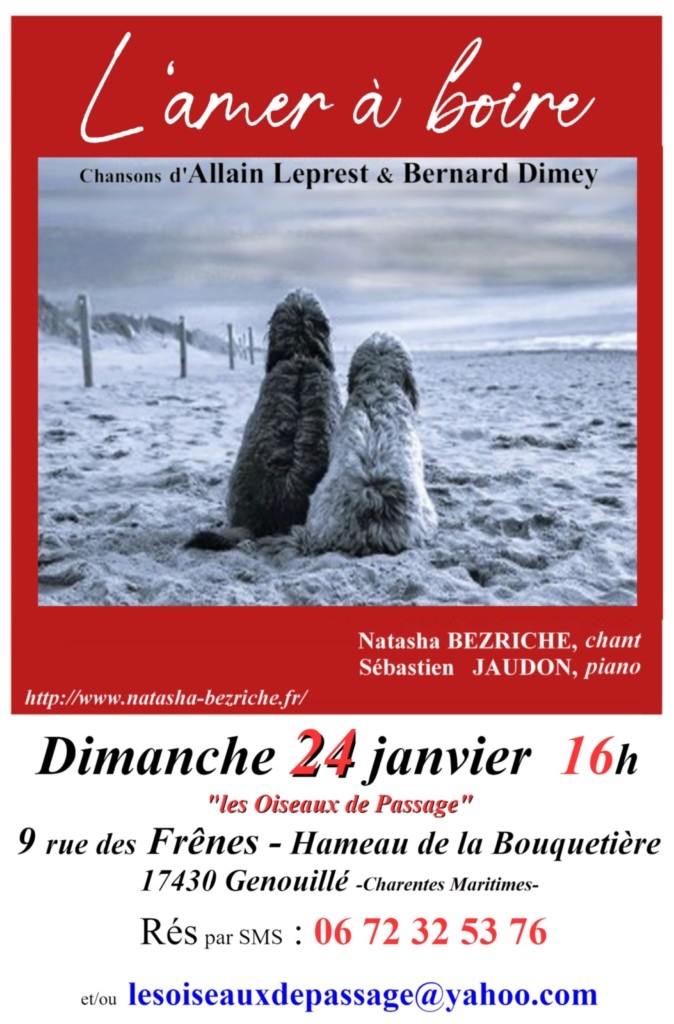 affiche du concert "l'amer à boire" du 24/01/2027