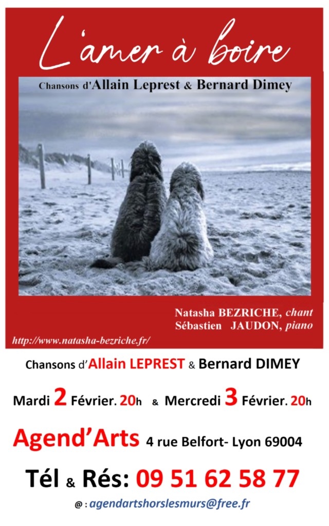 affiche du concert "l'amer à boire" du 02/02/2027