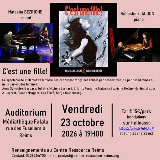 concert chansons françaises du 23 octobre 2026 à 19h00