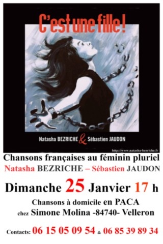 une affiche chanson française le dimanche 25 janvier 2026