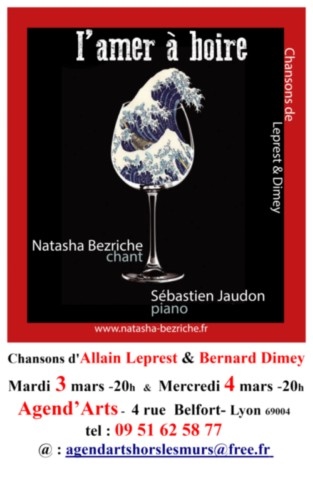 affiche du spectacle l'amer à boire du 03/03/2026