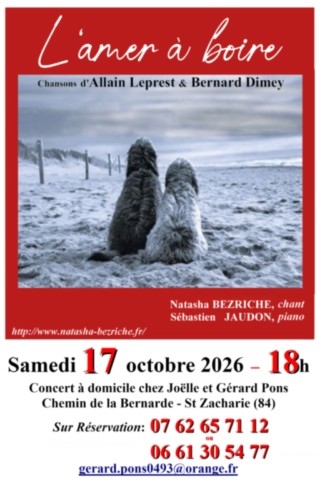 affiche Chansons d'Allain Leprest & Bernard Dimey du 17/10/2026