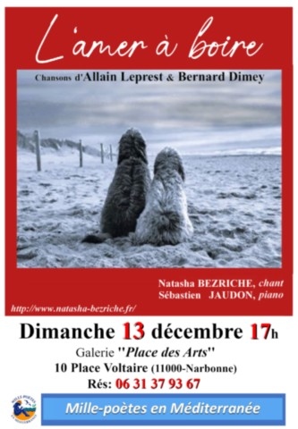 affiche du spectacle l'amer à boire du 13/12/2026