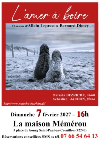 Affiche concert répertoire Allain Leprest  & Bernard Dimey le  7 février 2027